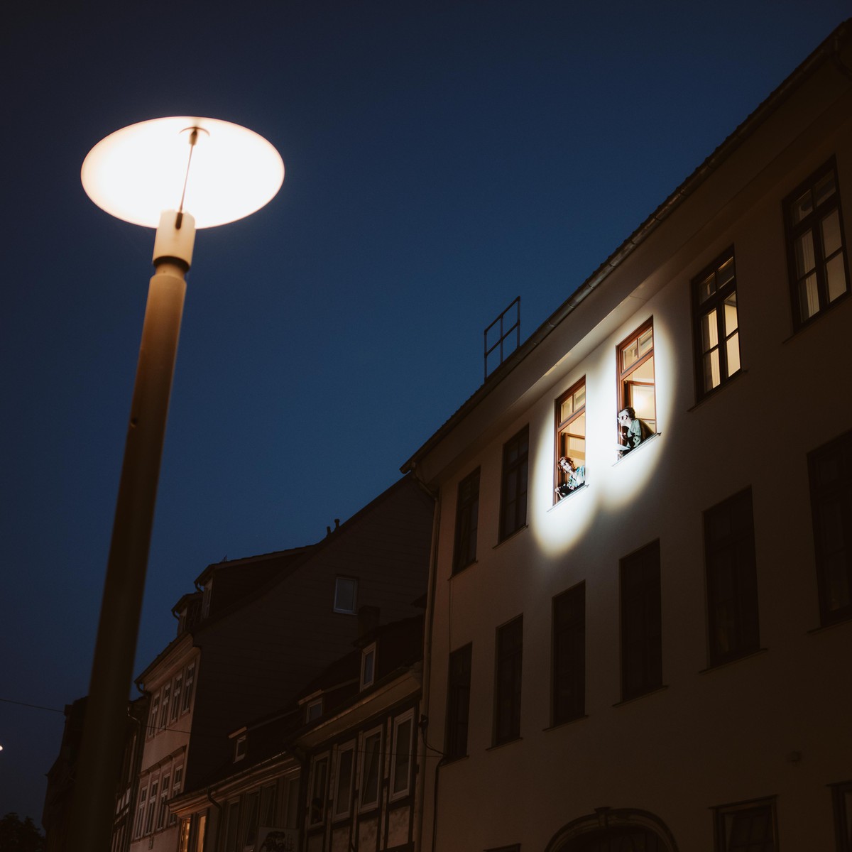 Straßenlaterne und Spotlights © Carlotta Verweyen 